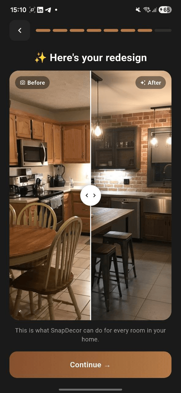 SnapDecor before and after transformation example